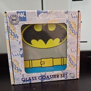 DC Comics Batman Logo Glass Coaster Set - 4pc.